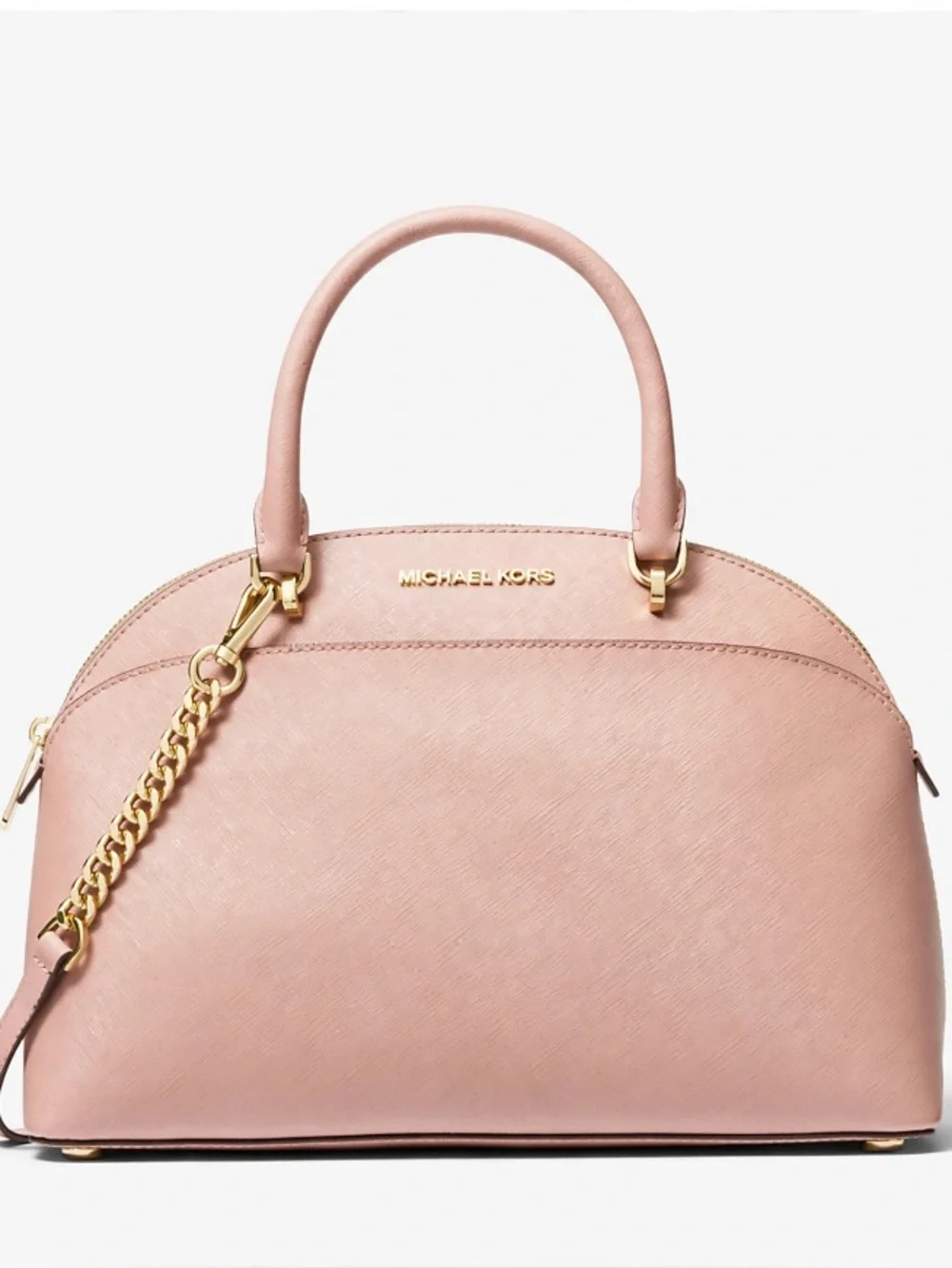 MICHAELs KORS Emmy Large Saffiano Leather Dome Satchel IN BALLET. NWOT